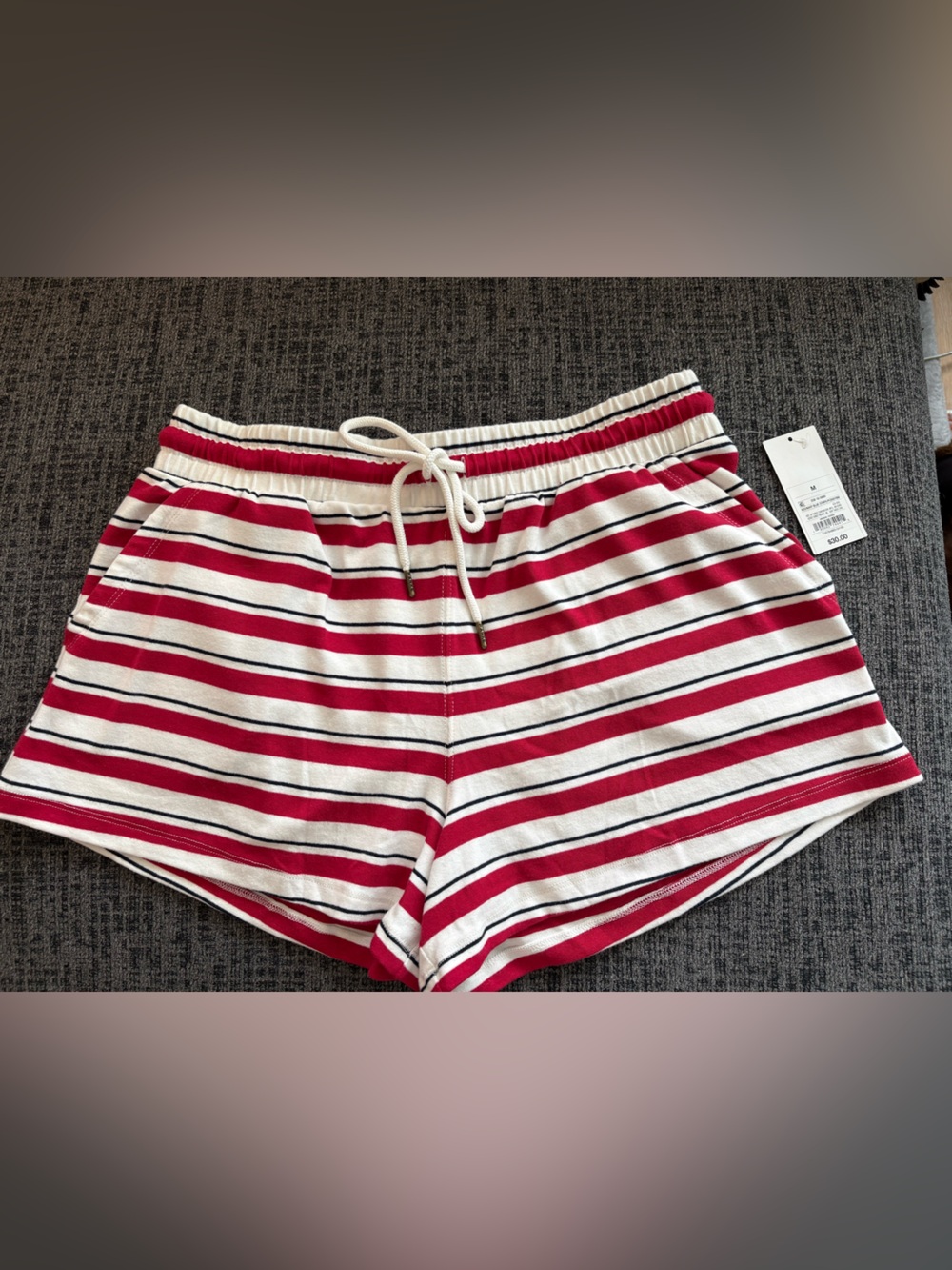 Parke for Target Striped Drawstring Shorts Sz Medium NWT